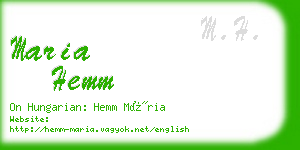 maria hemm business card